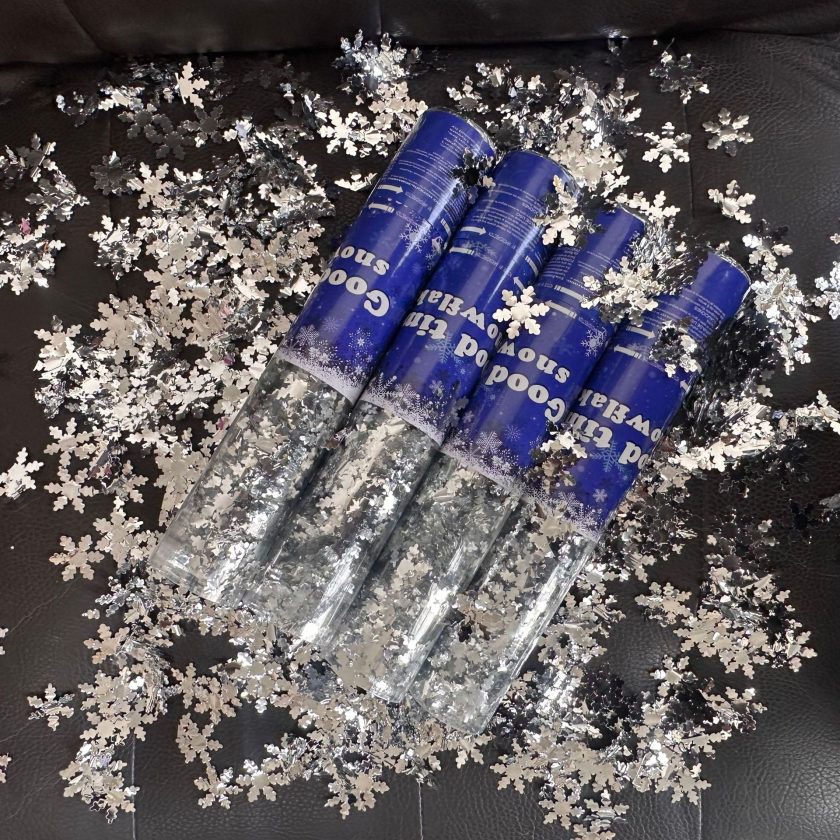 Snowflake Confetti Cannon Poppers 1pc - Image 4