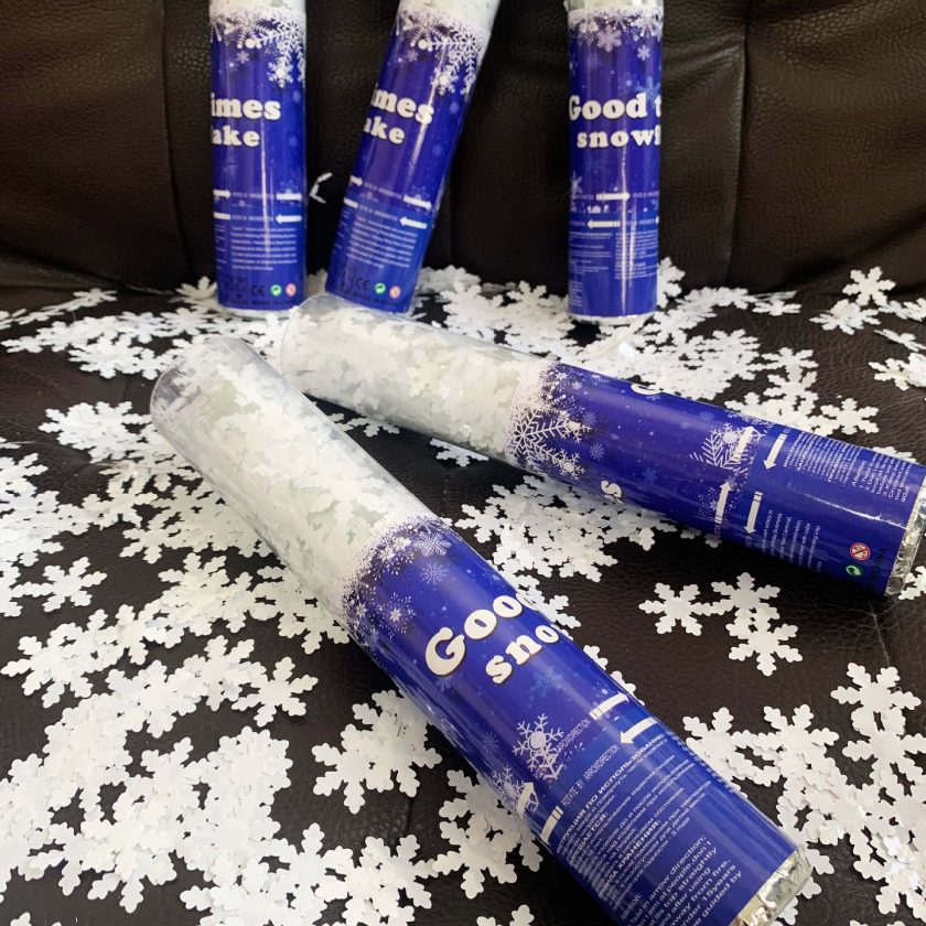 Snowflake Confetti Cannon Poppers 1pc - Image 3