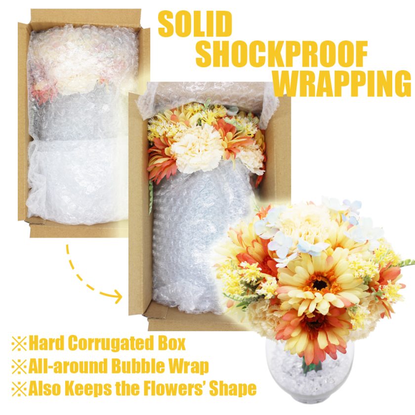 Artificial Flower Bouquets with Vase 12 inches - Image 3
