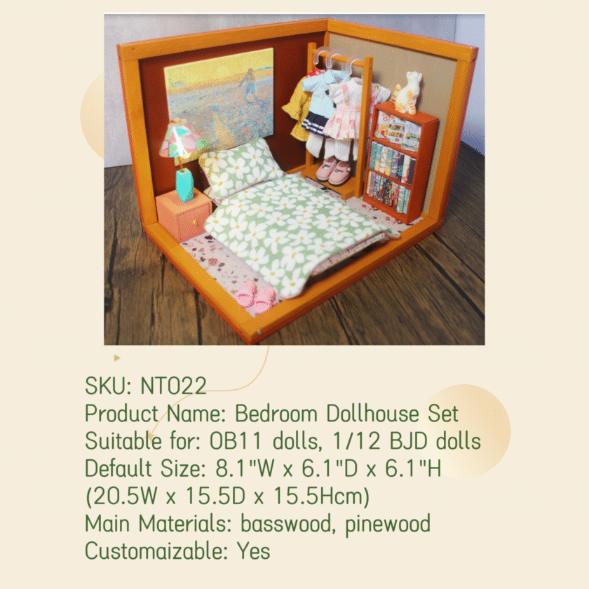 Bedroom Dollhouse Set NT022 - Image 3