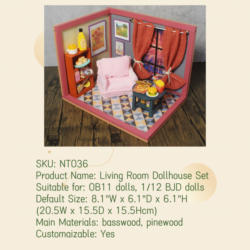 Living Room Dollhouse Set NT036 - Image 3