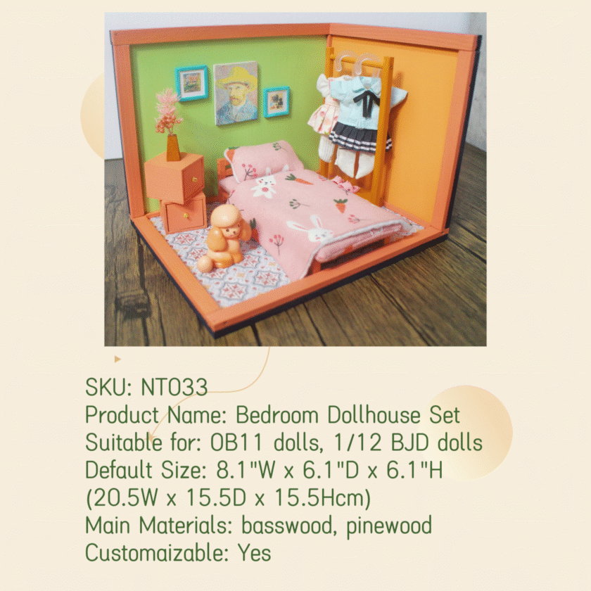 Bedroom Dollhouse Set NT033 - Image 3