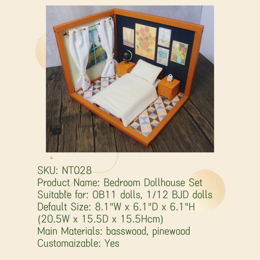 Bedroom Dollhouse Set NT028 - Image 3