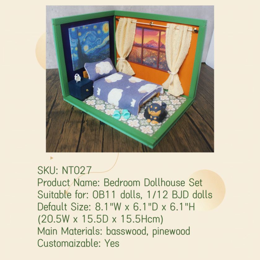 Bedroom Dollhouse Set NT027 - Image 3