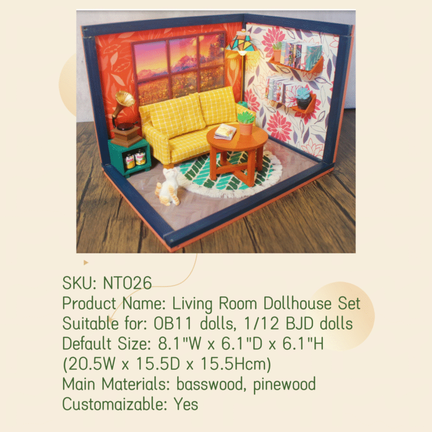 Living Room Dollhouse Set NT026 - Image 3