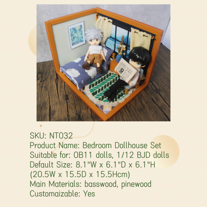 Bedroom Dollhouse Set NT032 - Image 2