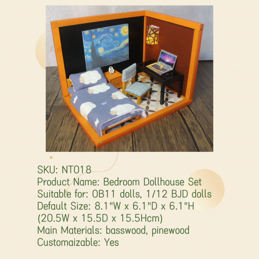 Bedroom Dollhouse Set NT018 - Image 3