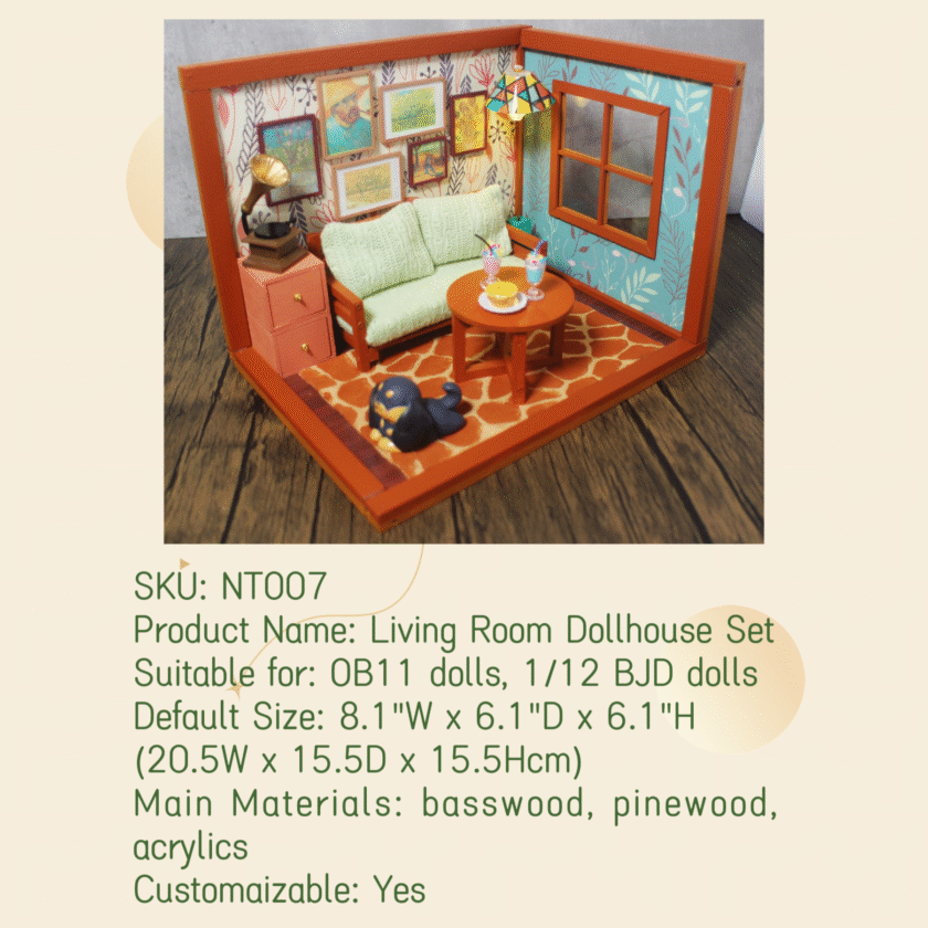 Living Room Dollhouse Set NT007 - Image 3