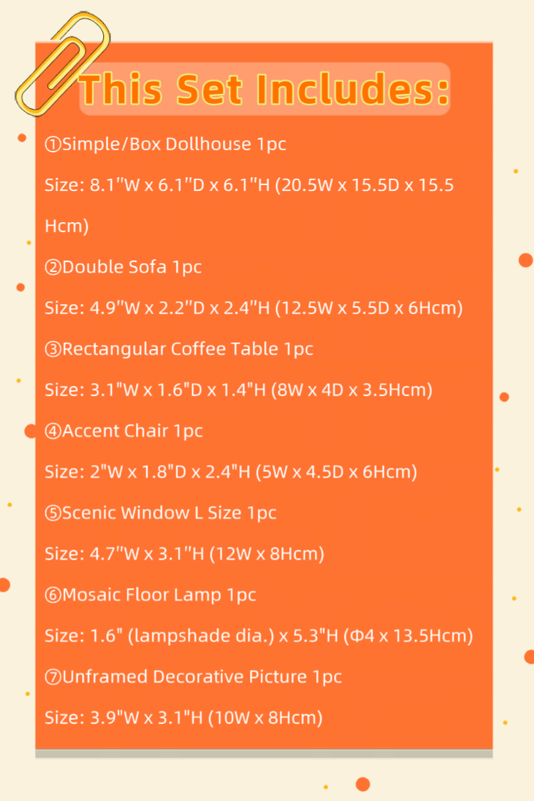 Living Room Dollhouse Set NT038 - Image 4