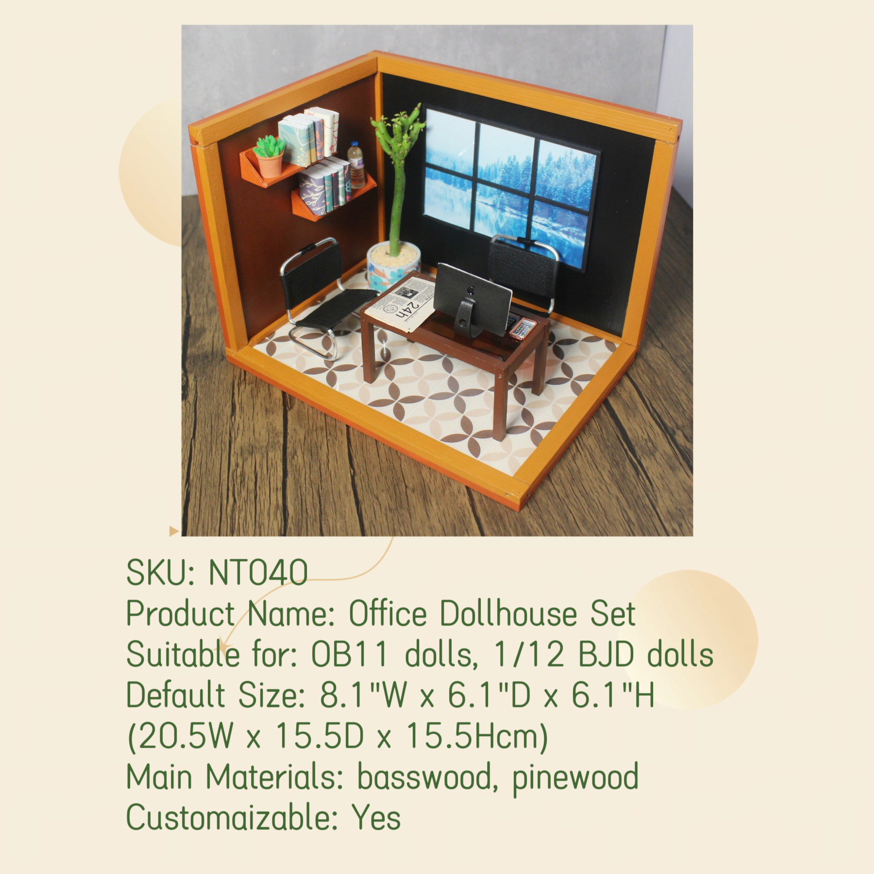 Living Room Dollhouse Set NT040 - Image 3